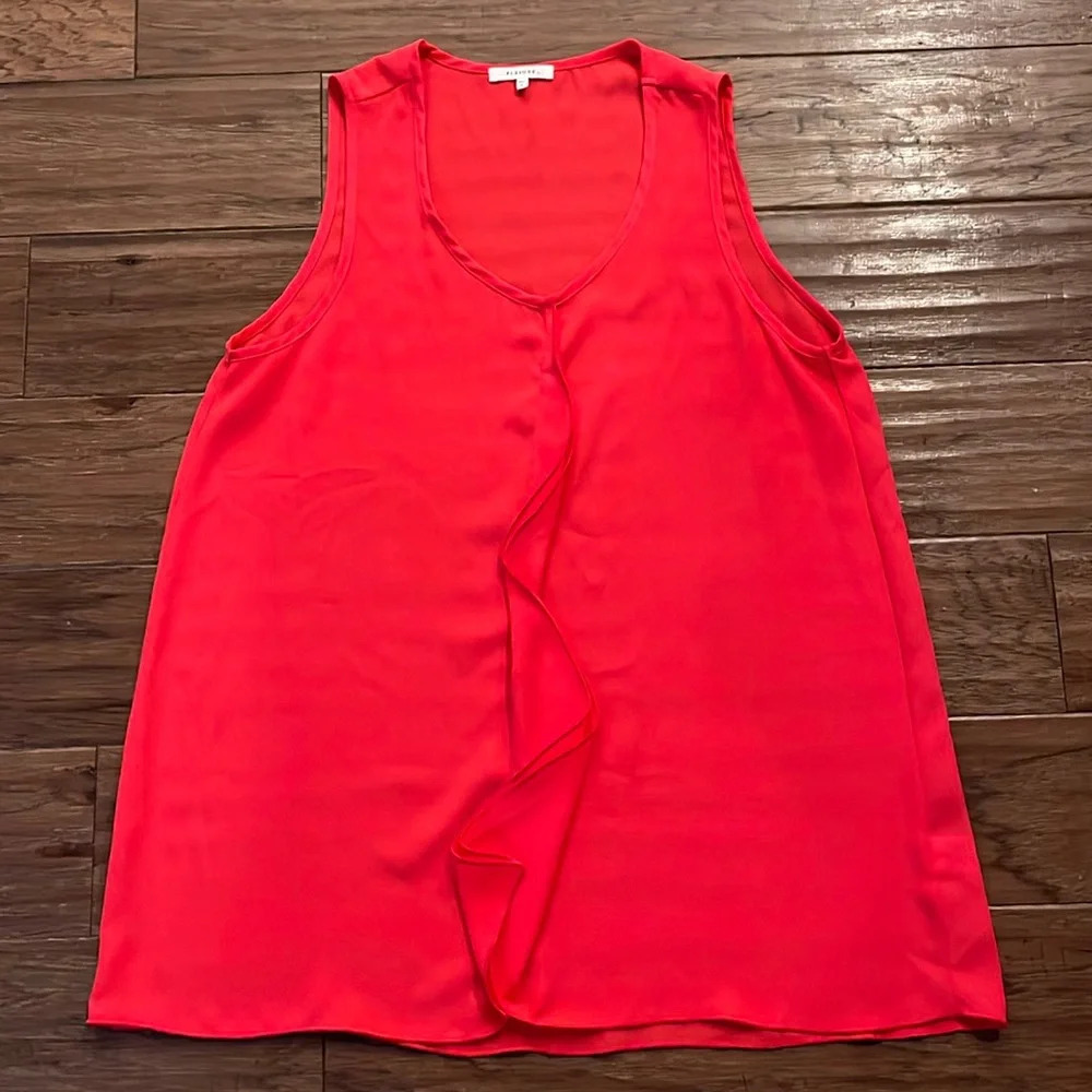 Pleione by Anthropologie Sleeve Red Shirt Size M
